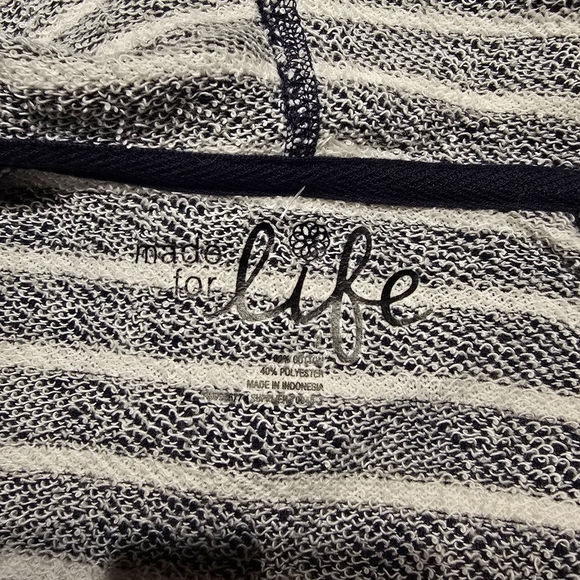 Made for Life Black and White Striped Women's Sweater - Picture 5 of 5